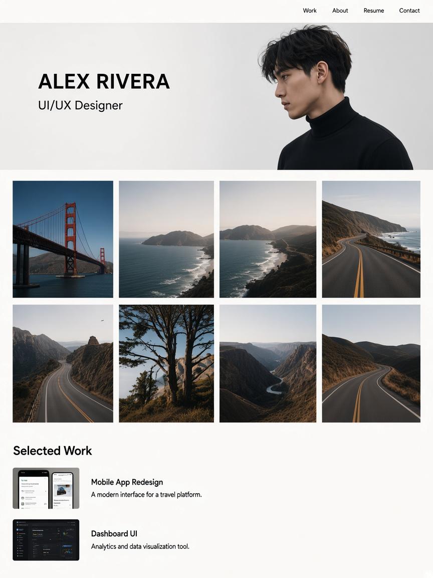 Alex Rivera portfolio template