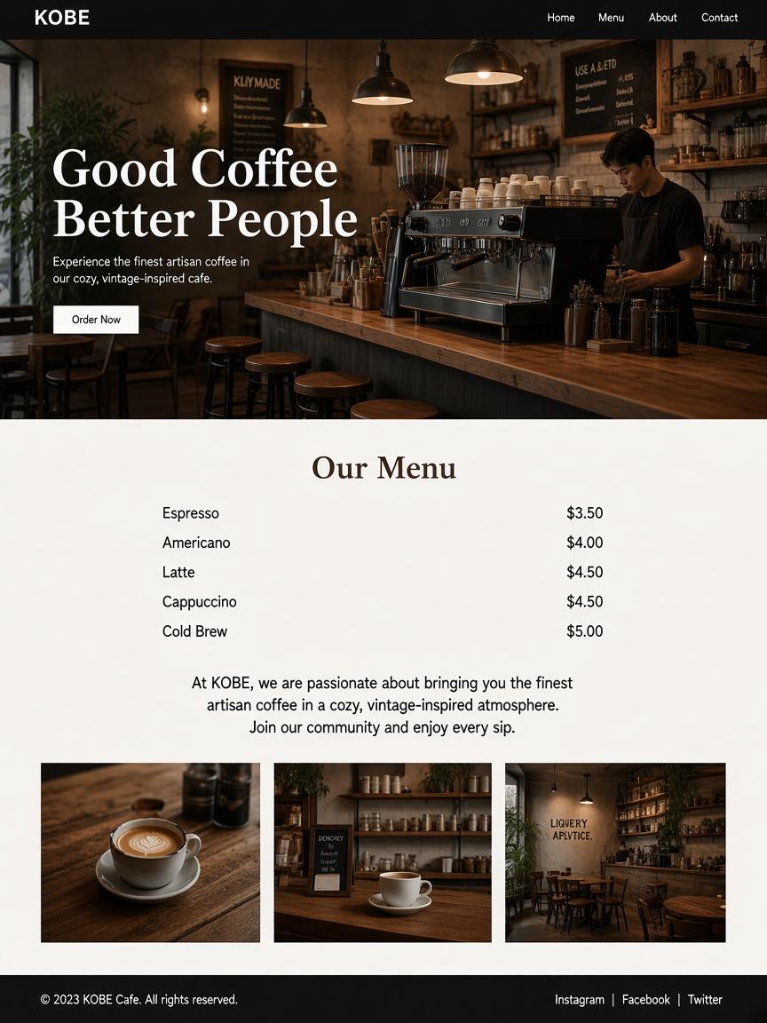 Kobe café template